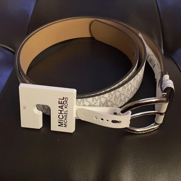 Michael Kors Logo Print Belt (navy)- XL - Picture 2 of 6